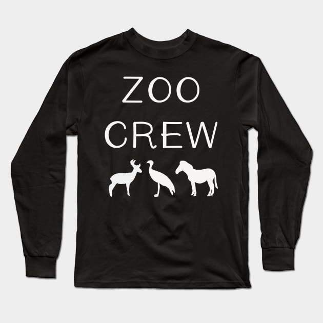 Zoo Crew Animal Deer Bird Horse Design Long Sleeve T-Shirt by beautifulhandmadeart